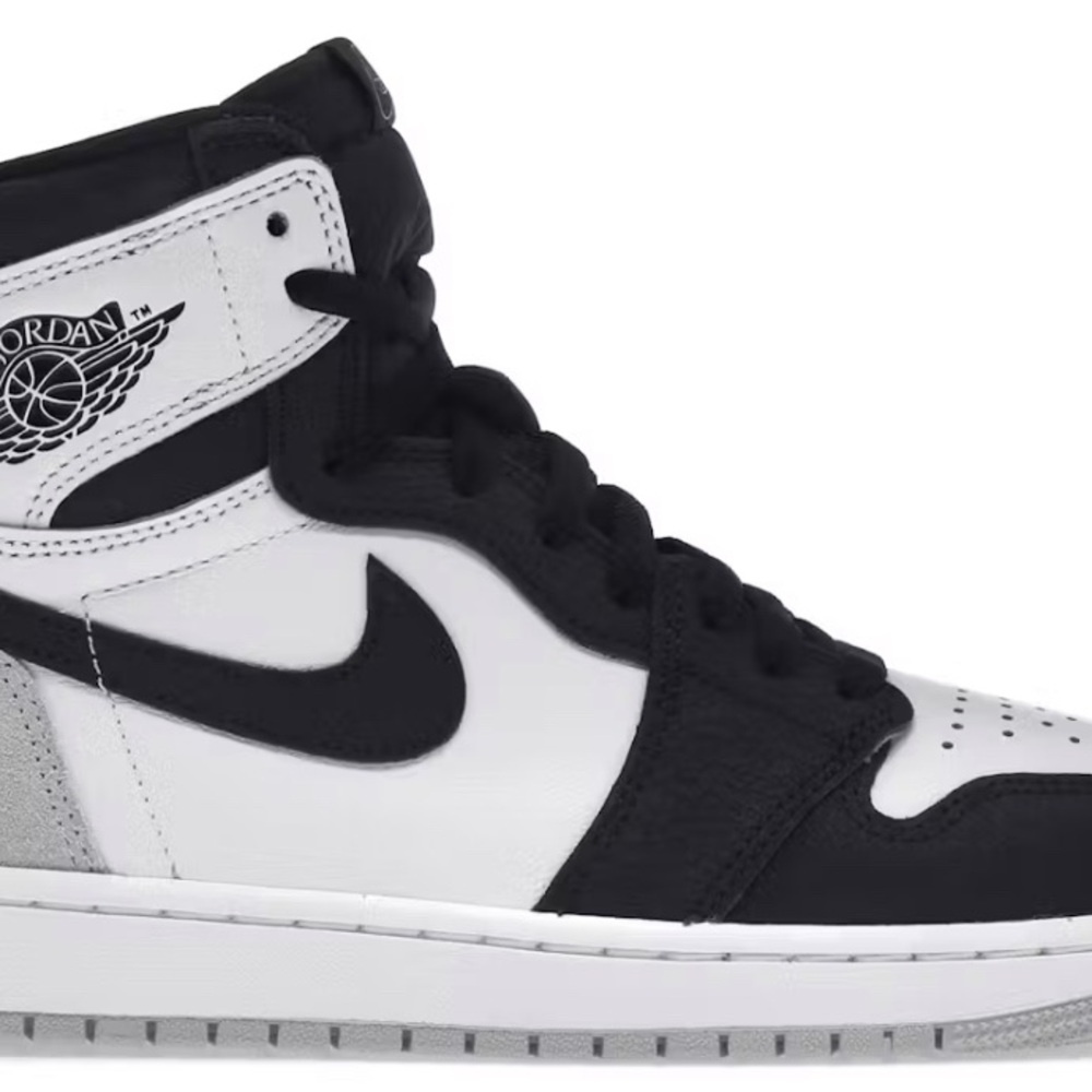Air Jordan Retro Black and White High-Top Sneakers Bleached Coral